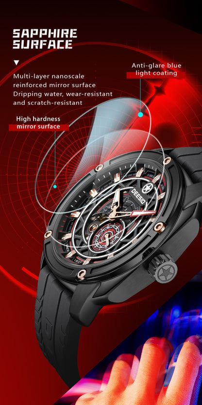 DeesioWatch D-502A Men's Sports Machinery Trend Stainless Steel Watch