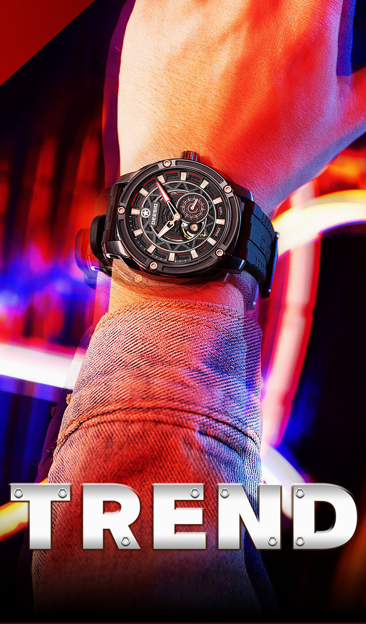 DeesioWatch D-502A Men's Sports Machinery Trend Stainless Steel Watch