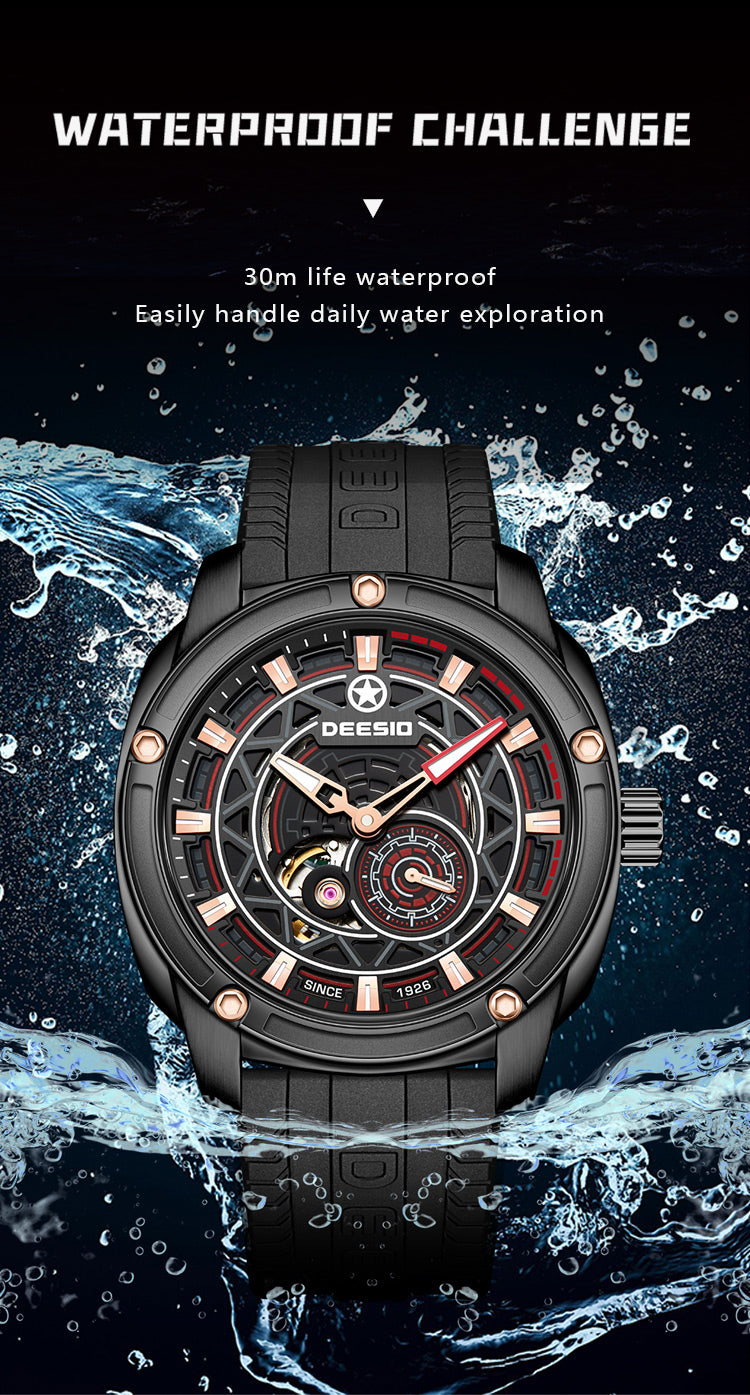 DeesioWatch D-502A Men's Sports Machinery Trend Stainless Steel Watch