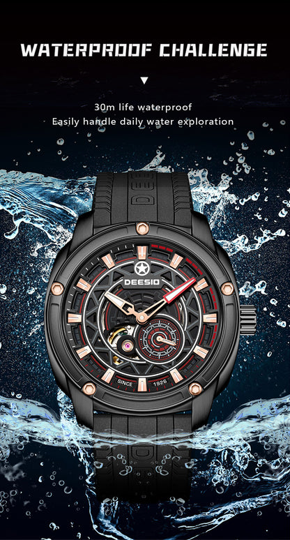 DeesioWatch D-502A Men's Sports Machinery Trend Stainless Steel Watch
